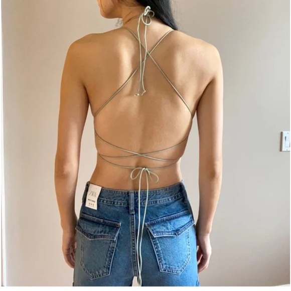 Zara sequin butterfly Crop Festival top New with tags!🦋 - Picture 11 of 16